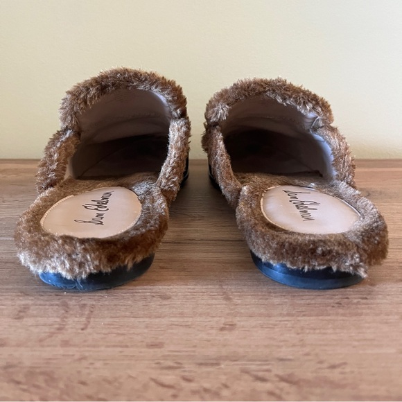 SAM EDELMAN Danica Tapestry Horsebit Fur-Lined Slip On Mule Loafer Flats Size 11 - Picture 11 of 14